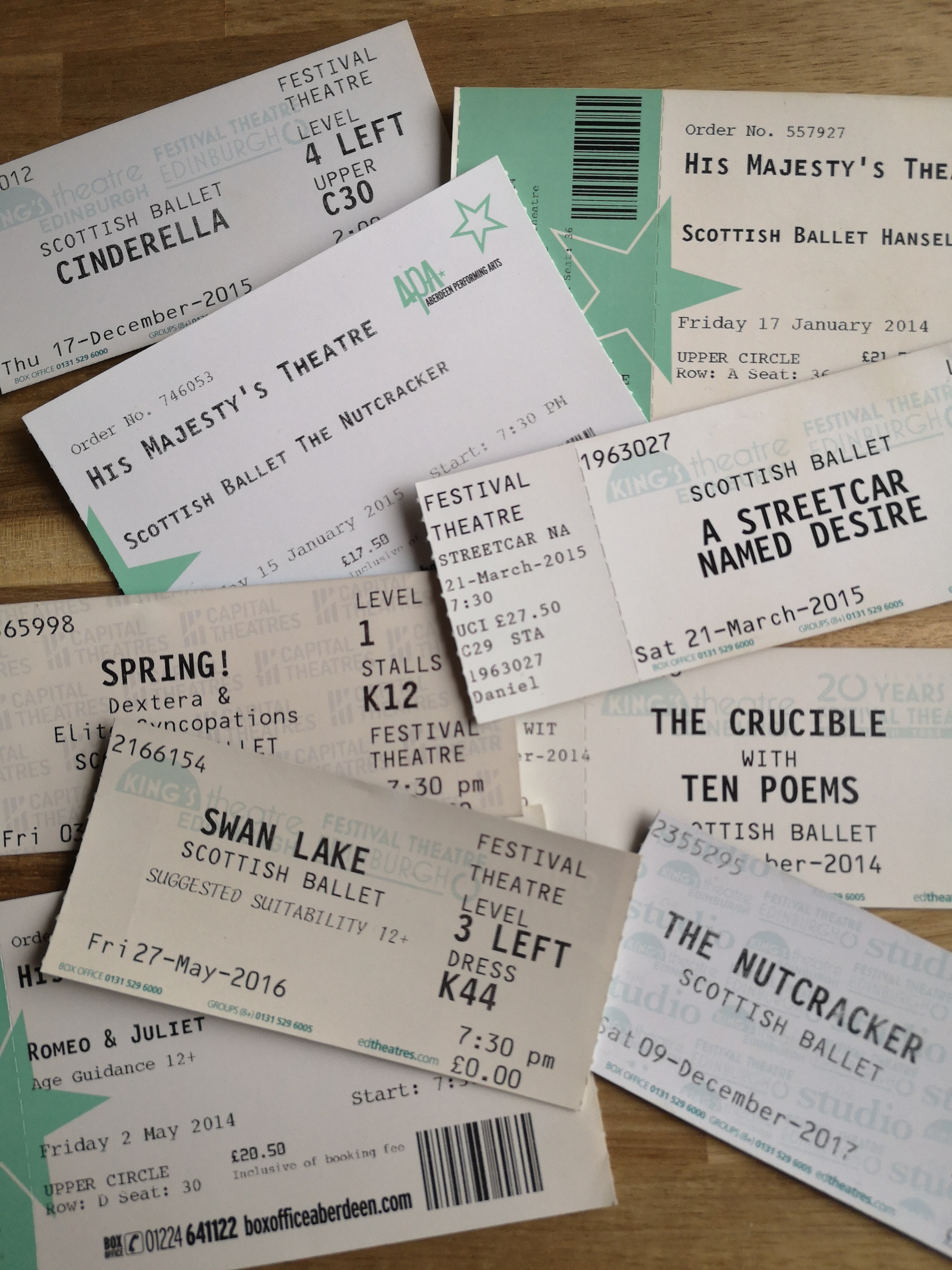 Many tickets for Scottish Ballet performances